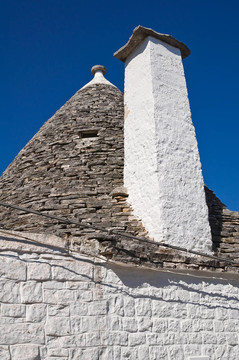 Alberobello s Trulli。普利亞。意大利.