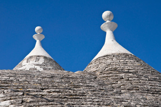 Alberobello s Trulli。普利亞。意大利.