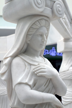 漢白玉雕塑 美女 TIF格式