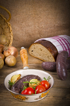 krupniok傳統(tǒng)血香腸在波蘭美食