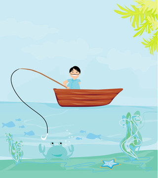 漁夫抓魚