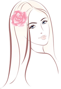 女人的臉。女性肖像。