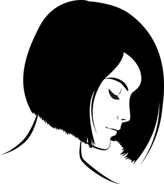 美女臉。藝術(shù)作品插圖