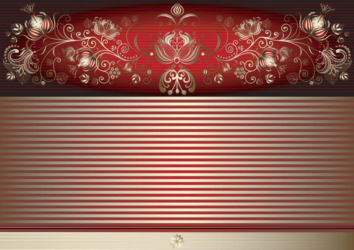 金色和紅色舊貨復(fù)活節(jié)卡