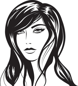 黑頭發(fā)的迷人女孩