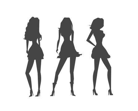女孩剪影