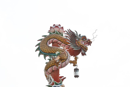 中國式龍雕像