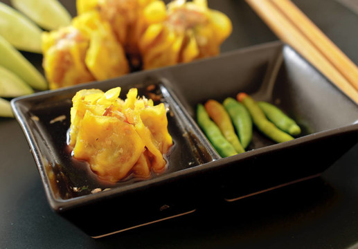 中國的饅頭食品的特寫