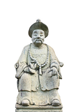中國古老的雕像；Wat Pra kaew