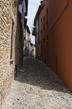 小巷。公司arquato。Emilia Romagna。意大利.