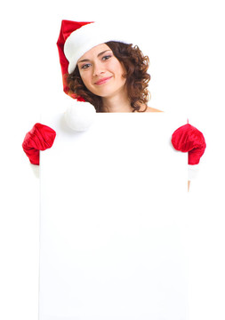 穿著克勞斯衣服的女孩