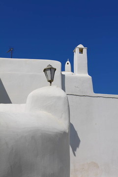 米科諾斯島傳統(tǒng)的基克拉迪建筑。（希臘；Cyclades）