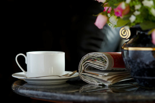花報紙咖啡杯