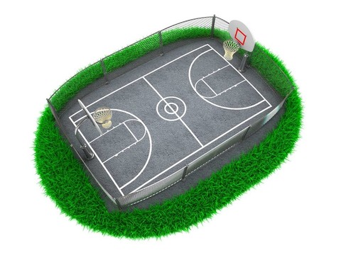 3D概念籃球競技場