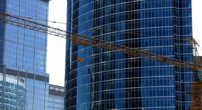 莫斯科市城區(qū)建筑施工