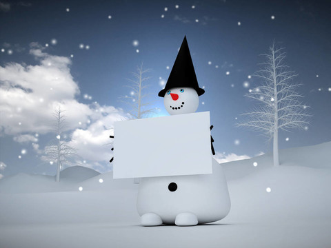 帶符號3D雪人
