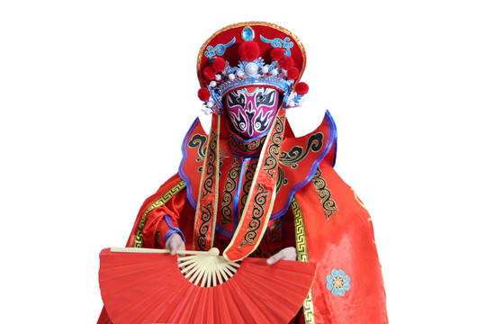 川劇變臉表演  人物摳圖