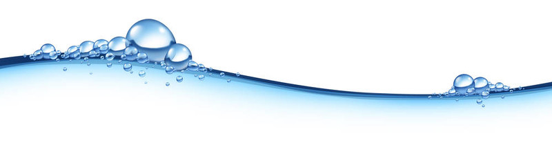 帶氣泡的藍(lán)色水平波