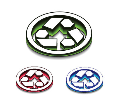 三維光面回收?qǐng)D標(biāo)