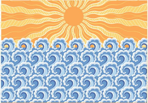海浪。海洋景觀圖
