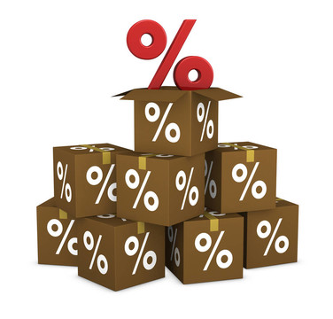 %的紙板箱