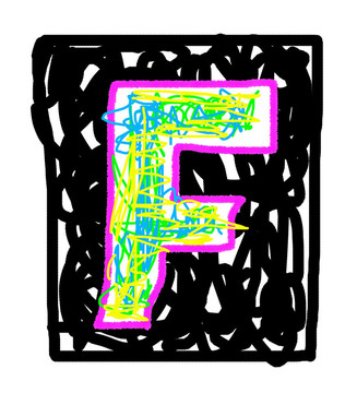 字母F。