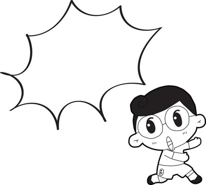 言語泡泡男孩