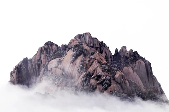 在早晨的霧落基山脈