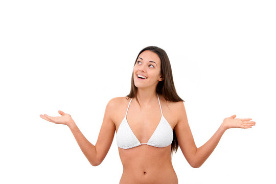快樂的年輕健康的女人。