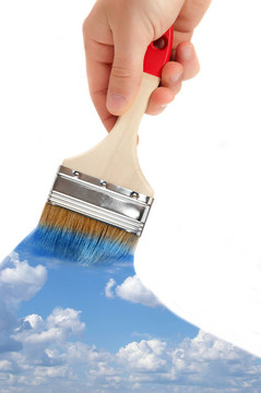 畫筆描繪天空