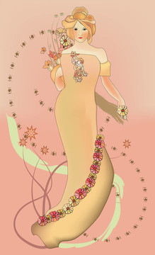 美女夏天的象征