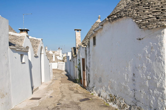 Alberobello s Trulli。普利亞。意大利.
