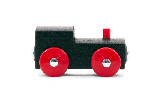 白色背景的玩具火車
