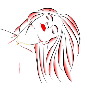 美麗性感女孩肖像