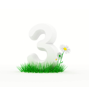 草地上的巨大數(shù)字