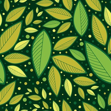 無(wú)縫綠色垃圾的花卉圖案