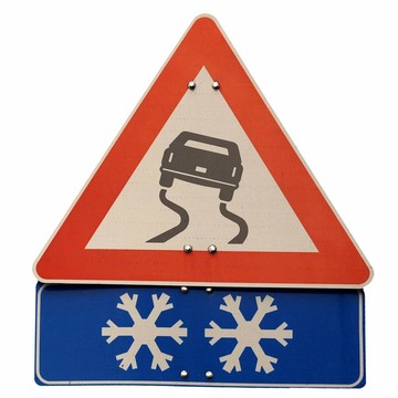 濕滑的道路標(biāo)志