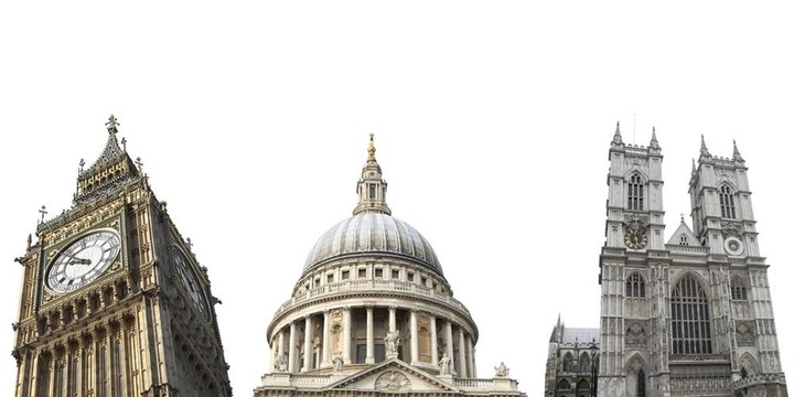 倫敦地標(biāo)隔離：大本鐘；圣保羅；Westminster