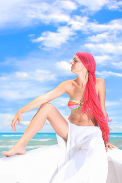 海灘上的女人