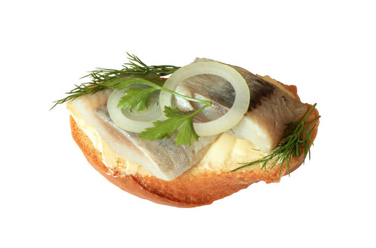 用鯡魚三明治