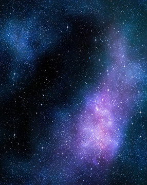 星空的深太空云翳和銀河
