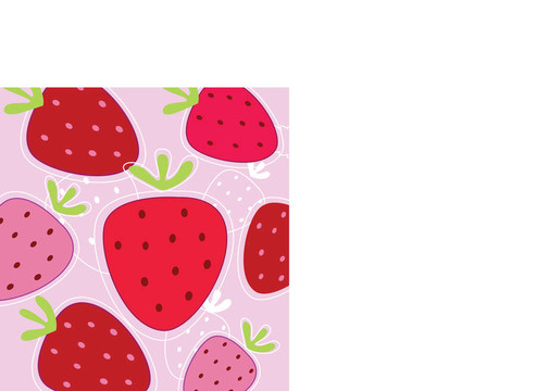 紅色與Pink Strawberry Background