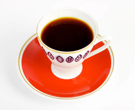 白底咖啡杯