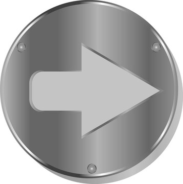 箭頭金屬三維活力圓圖標(biāo)