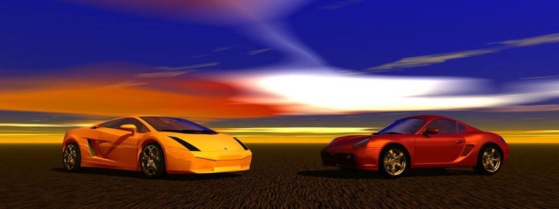 汽車和景觀