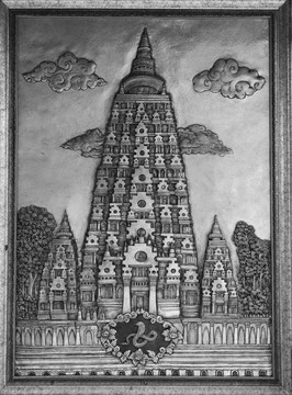 如來(lái)佛祖的遺物，小蛇的出生年銀工藝品；Chiangmai；泰國(guó)