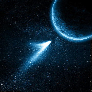 彗星飛向太空的行星