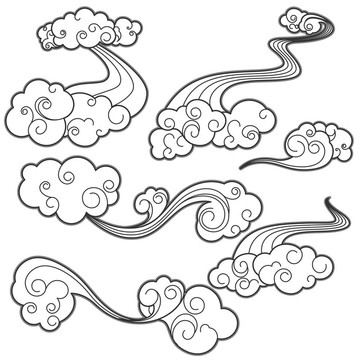 白色的云