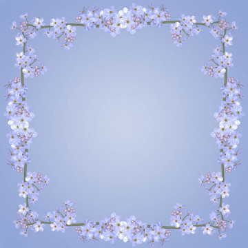 藍(lán)色花框漸變