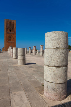 Hassan Tower；拉巴特；摩洛哥